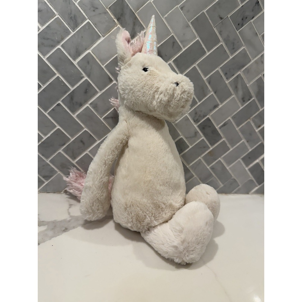 Jellycat Bashful Unicorn Plush Medium 12" Retired Pink